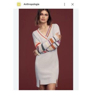 Daily Practice by Anthropologie Stripe-Sleeve Sweater Dress Large